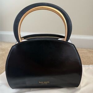 Kate Spade Expo Colorblocked Top-handle Black Satchel with Gold Handles-NEW